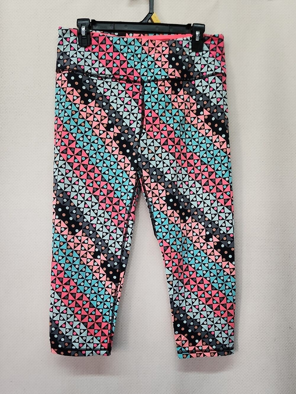 Victoria's Secret Kids Geo Capri Leggings - Pink, Blue & Black
